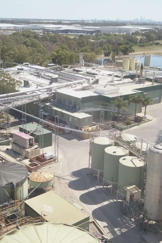 Aerial view of Talloman facility